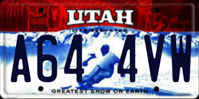 UT license plate A644VW