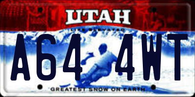 UT license plate A644WT