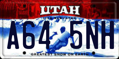 UT license plate A645NH