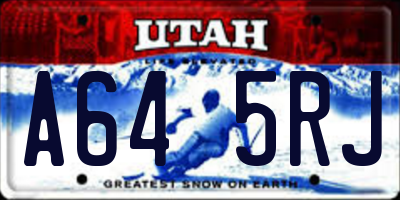 UT license plate A645RJ