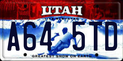 UT license plate A645TD
