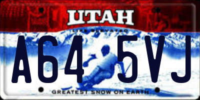 UT license plate A645VJ