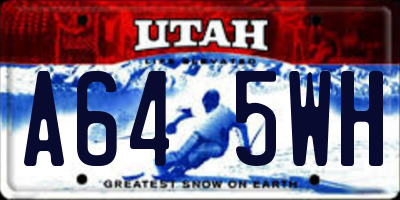 UT license plate A645WH