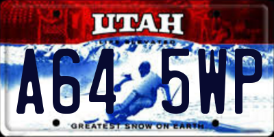 UT license plate A645WP