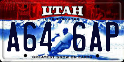 UT license plate A646AP