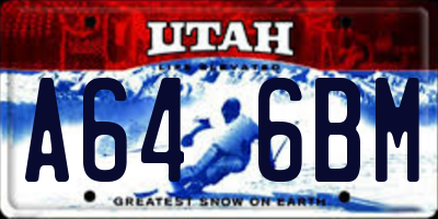 UT license plate A646BM