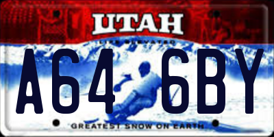 UT license plate A646BY