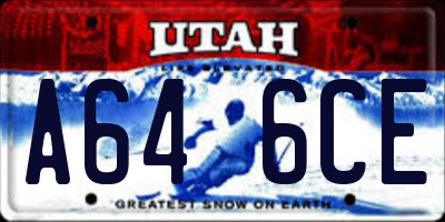 UT license plate A646CE