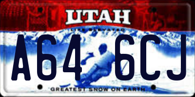 UT license plate A646CJ