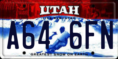 UT license plate A646FN
