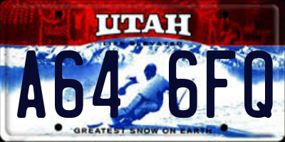UT license plate A646FQ