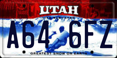 UT license plate A646FZ