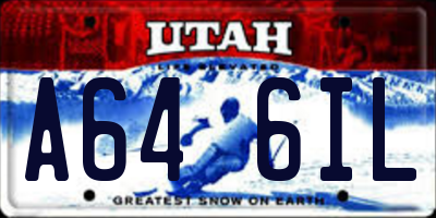 UT license plate A646IL