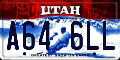 UT license plate A646LL