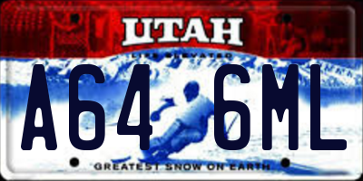 UT license plate A646ML
