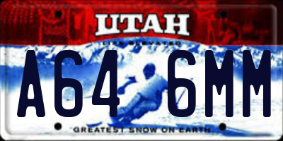 UT license plate A646MM