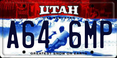 UT license plate A646MP