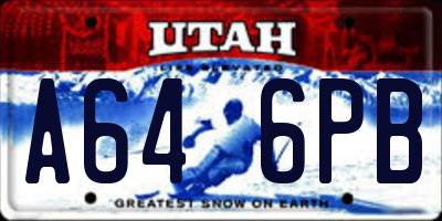 UT license plate A646PB