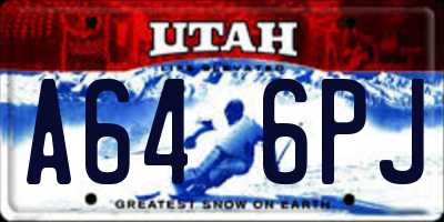 UT license plate A646PJ