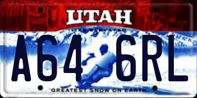 UT license plate A646RL