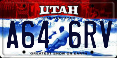 UT license plate A646RV