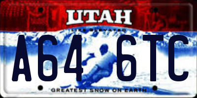 UT license plate A646TC