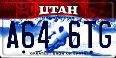 UT license plate A646TG