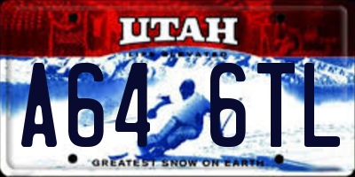 UT license plate A646TL