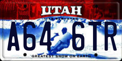 UT license plate A646TR