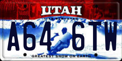 UT license plate A646TW