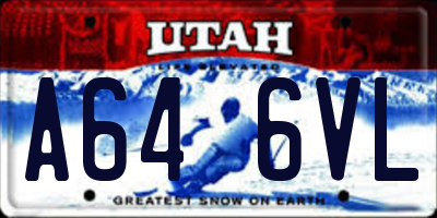 UT license plate A646VL