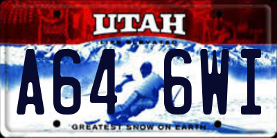 UT license plate A646WI