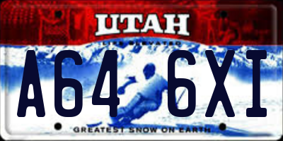 UT license plate A646XI