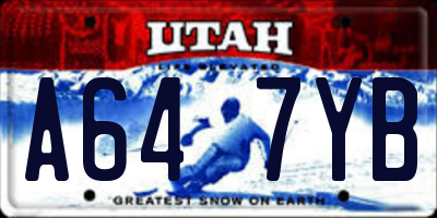 UT license plate A647YB