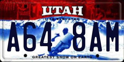 UT license plate A648AM