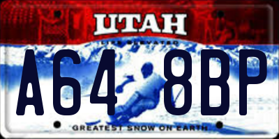 UT license plate A648BP