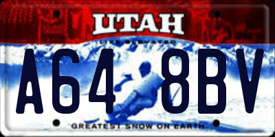 UT license plate A648BV
