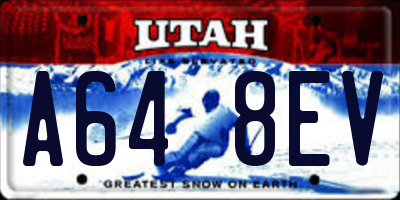 UT license plate A648EV