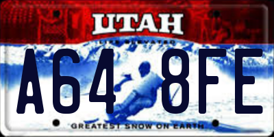UT license plate A648FE