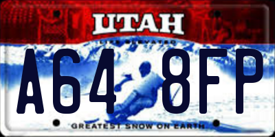 UT license plate A648FP