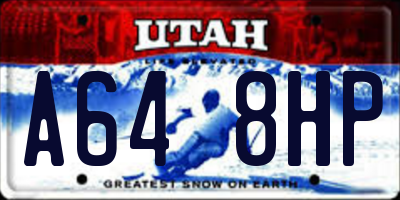 UT license plate A648HP