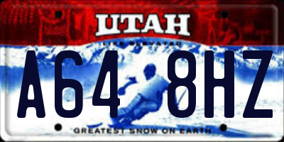 UT license plate A648HZ