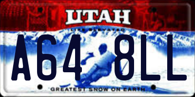 UT license plate A648LL