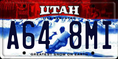 UT license plate A648MI