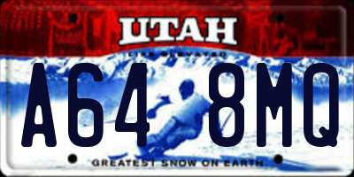 UT license plate A648MQ
