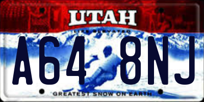 UT license plate A648NJ