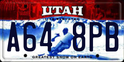 UT license plate A648PB