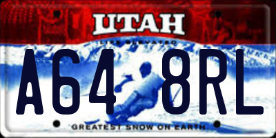 UT license plate A648RL