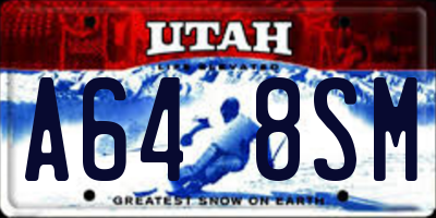 UT license plate A648SM