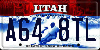 UT license plate A648TL
